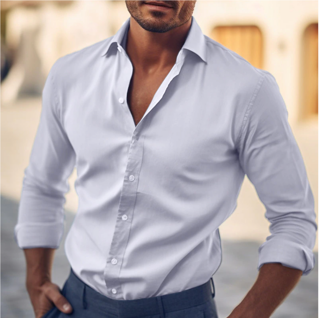 Men's Casual High-Quality Cotton Dress Shirt - Stylish Everyday Wear