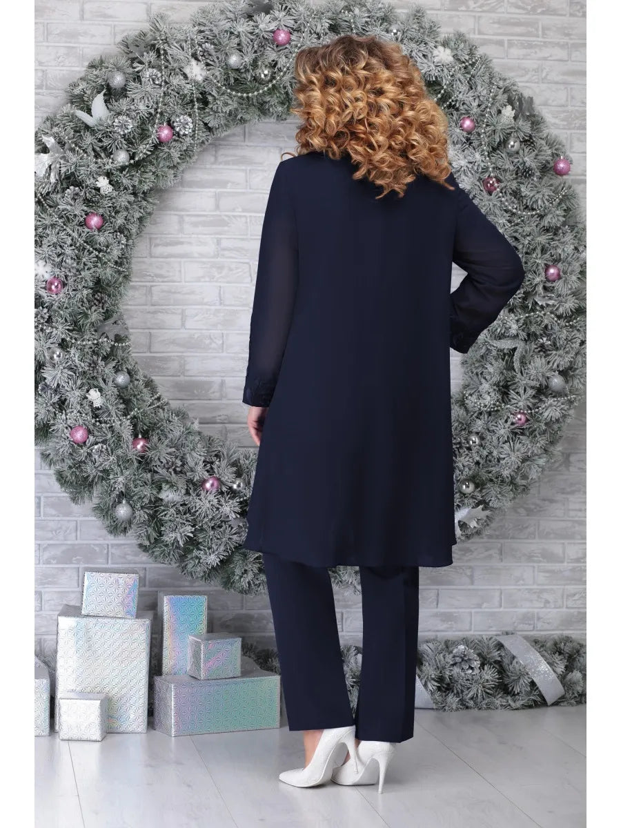 Marlene | Women's Plus Size Embroidered 3-Piece Set