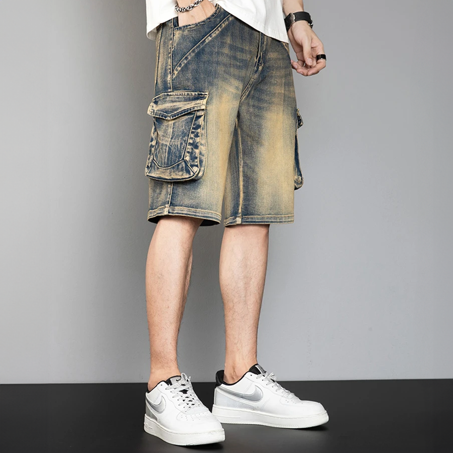 Men's Retro Knit Shorts Set - Casual