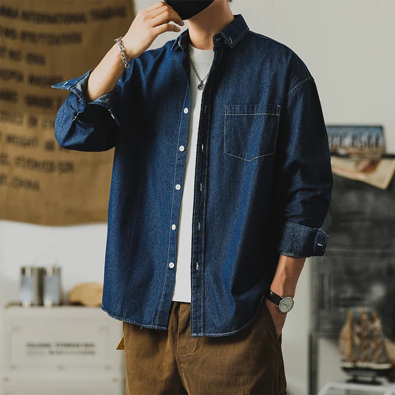 Men's Casual Denim Shirt - Everyday Wear