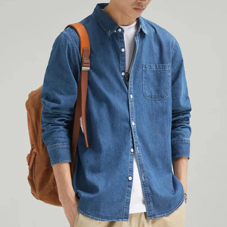 Men's Casual Denim Shirt - Everyday Wear