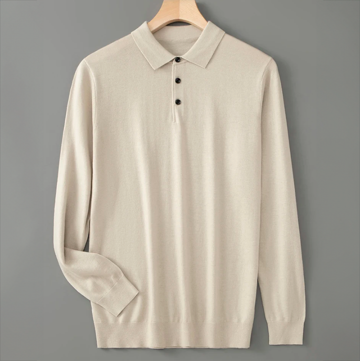 Men's Wool Polo Shirt - Classic Fit Casual Wear