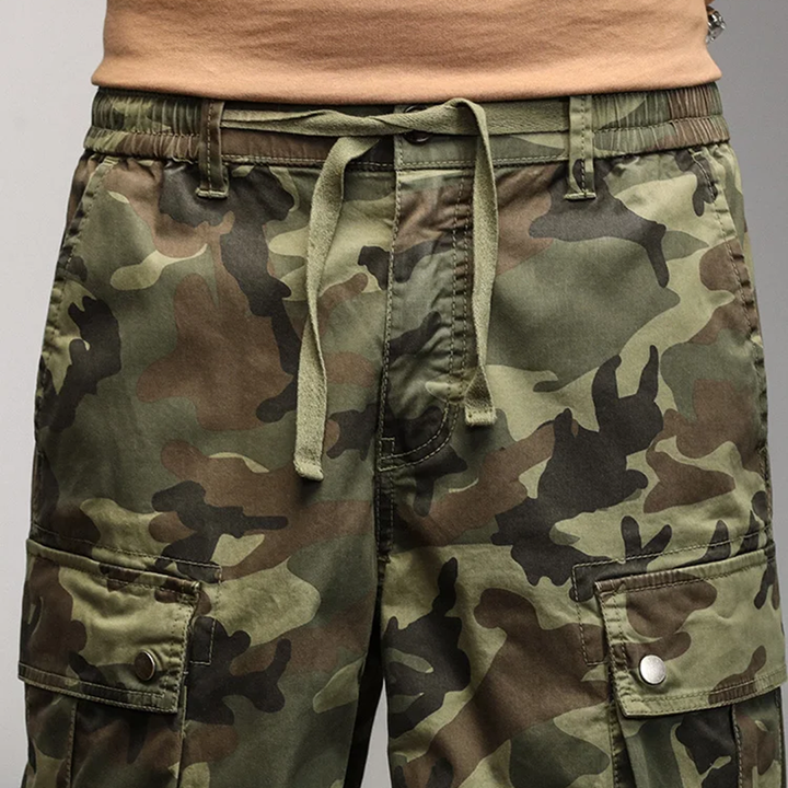 Men's Camo Cotton Shorts - Casual