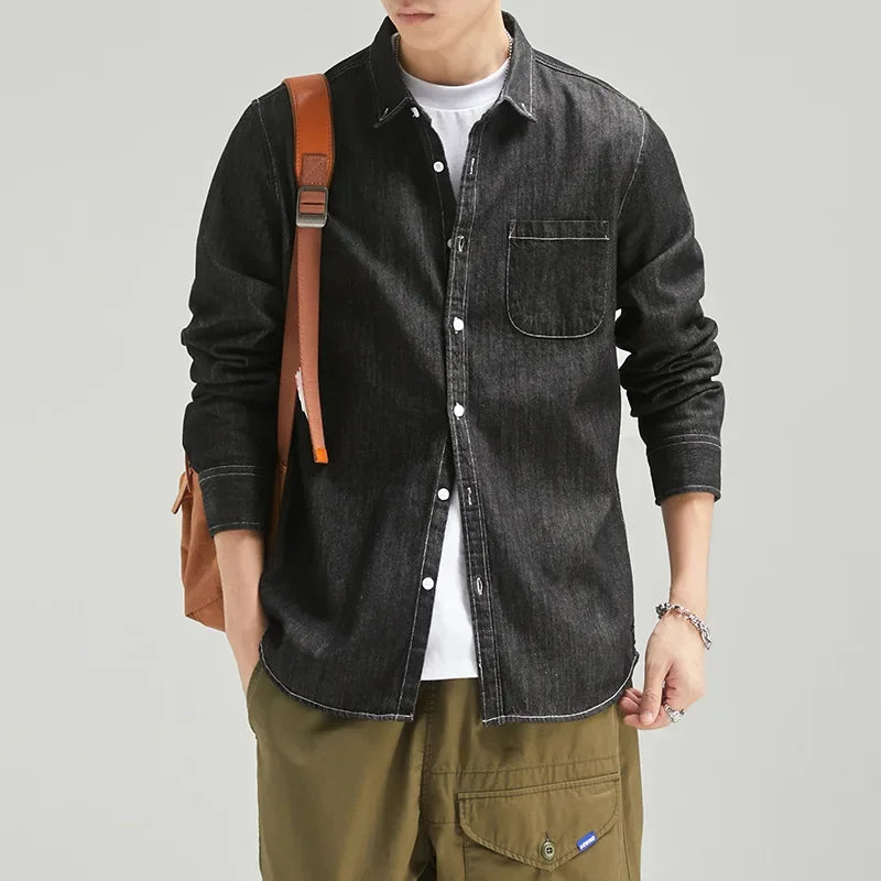 Men's Casual Denim Shirt - Everyday Wear