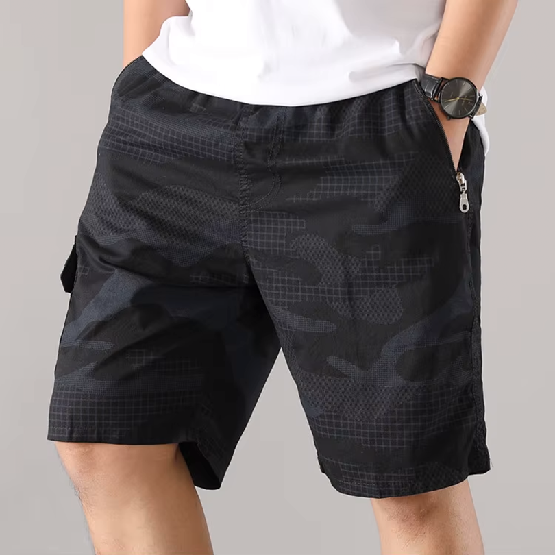 Men's Camouflage Knit Shorts - Casual