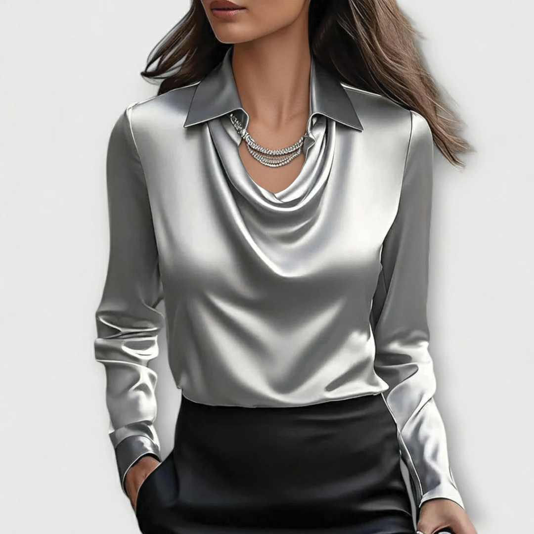 Scarlett | Women's Satin Blouse, Evening