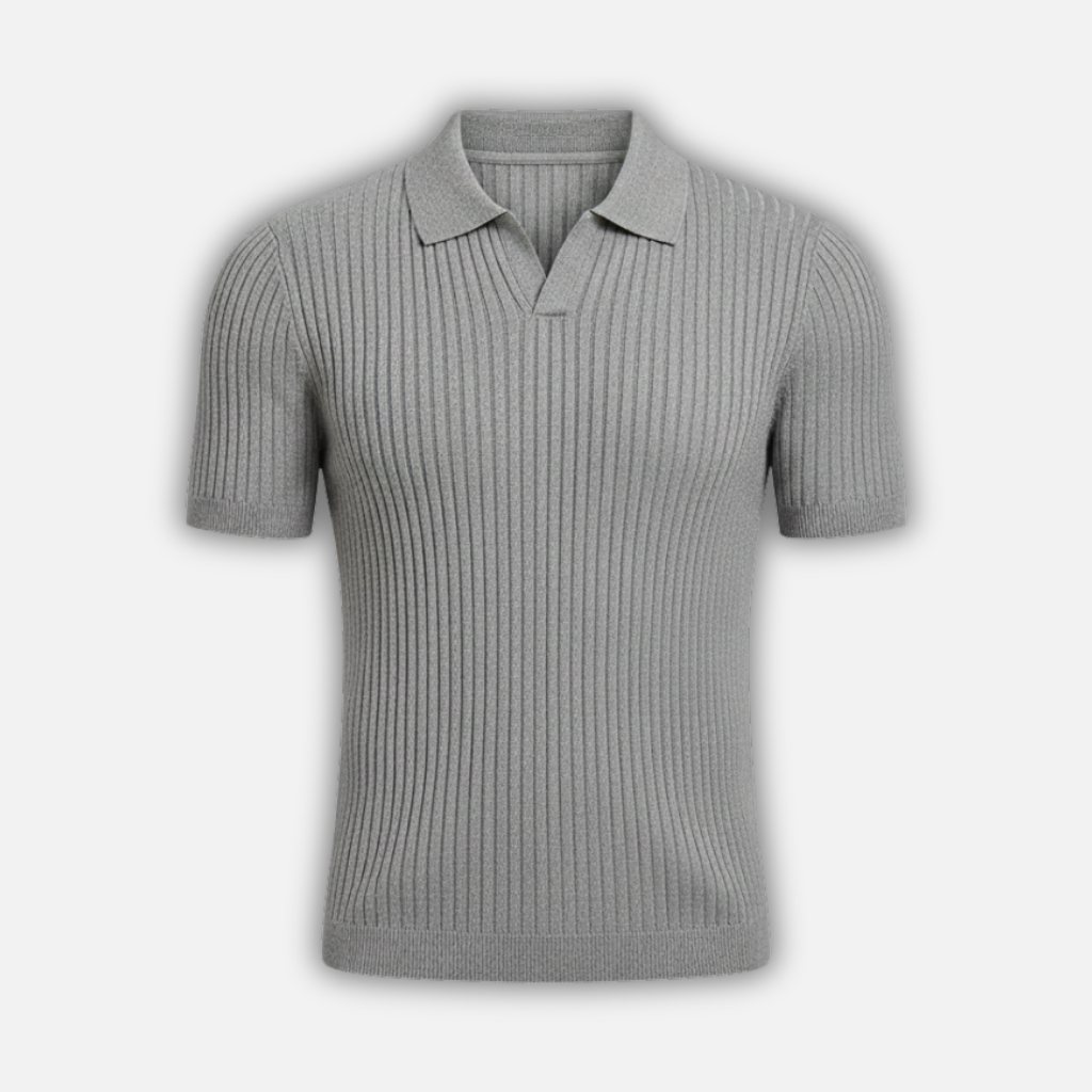 Men's V-Neck Knit Shirt - Casual Wear