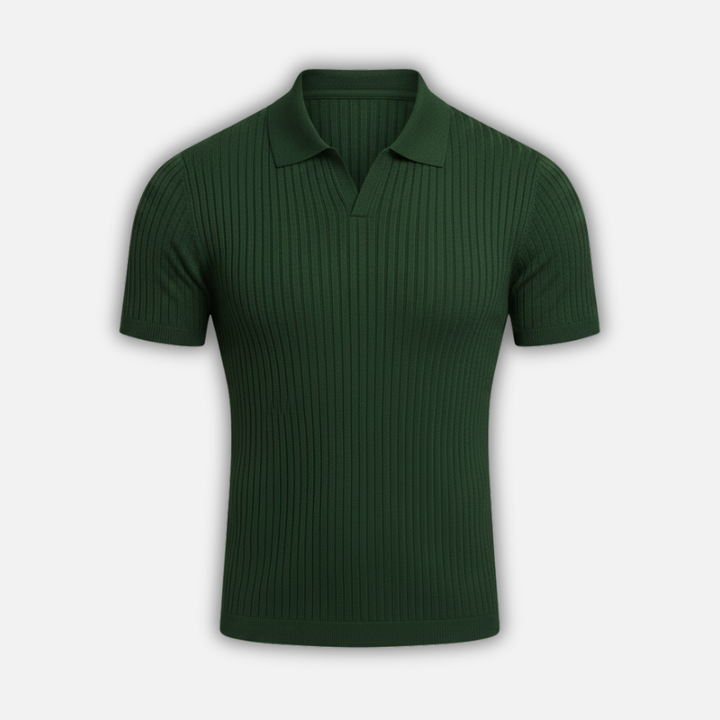 Men's V-Neck Knit Shirt - Casual Wear