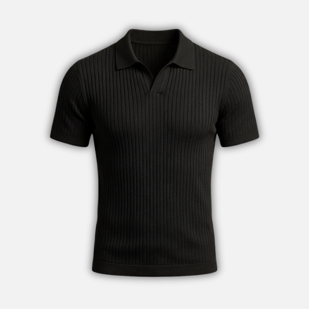 Men's V-Neck Knit Shirt - Casual Wear