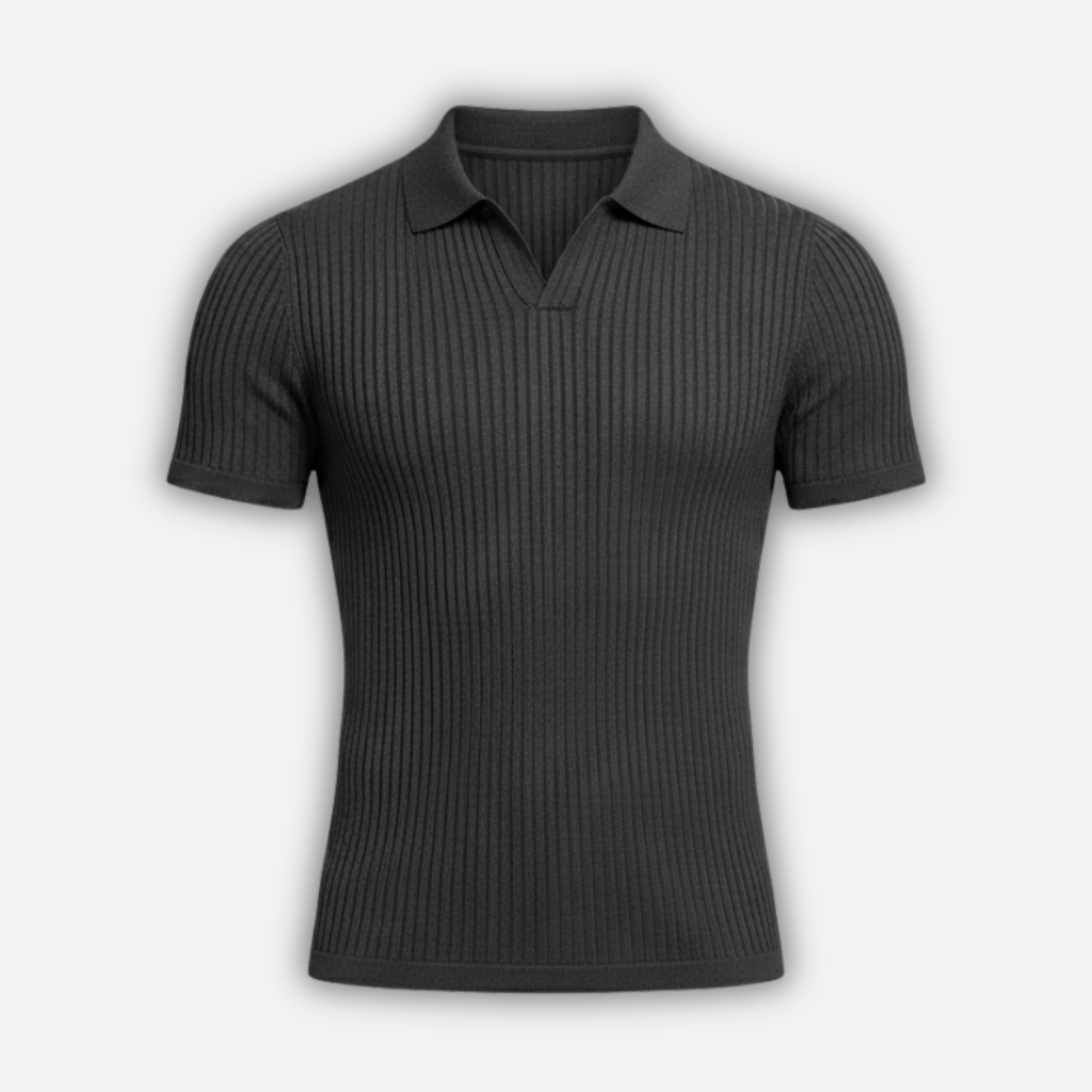 Men's V-Neck Knit Shirt - Casual Wear