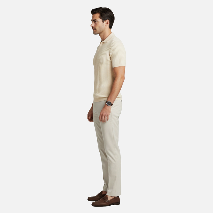 Men's V-Neck Knit Shirt - Casual Wear