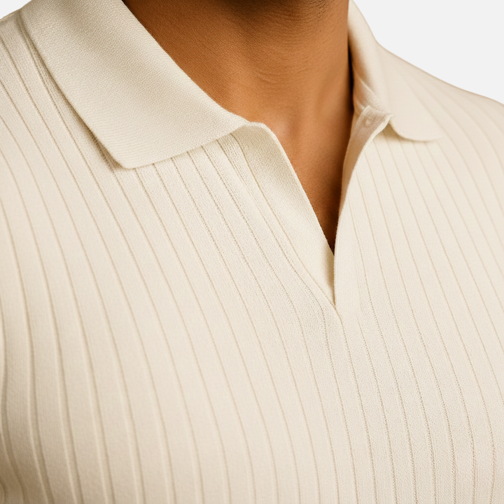 Men's V-Neck Knit Shirt - Casual Wear