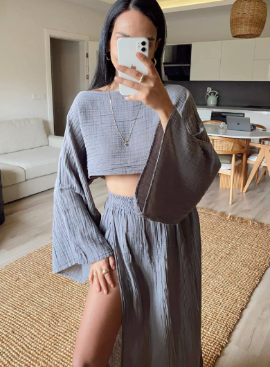 Sylvia | Women's Gauze Two-Piece Set, Casual