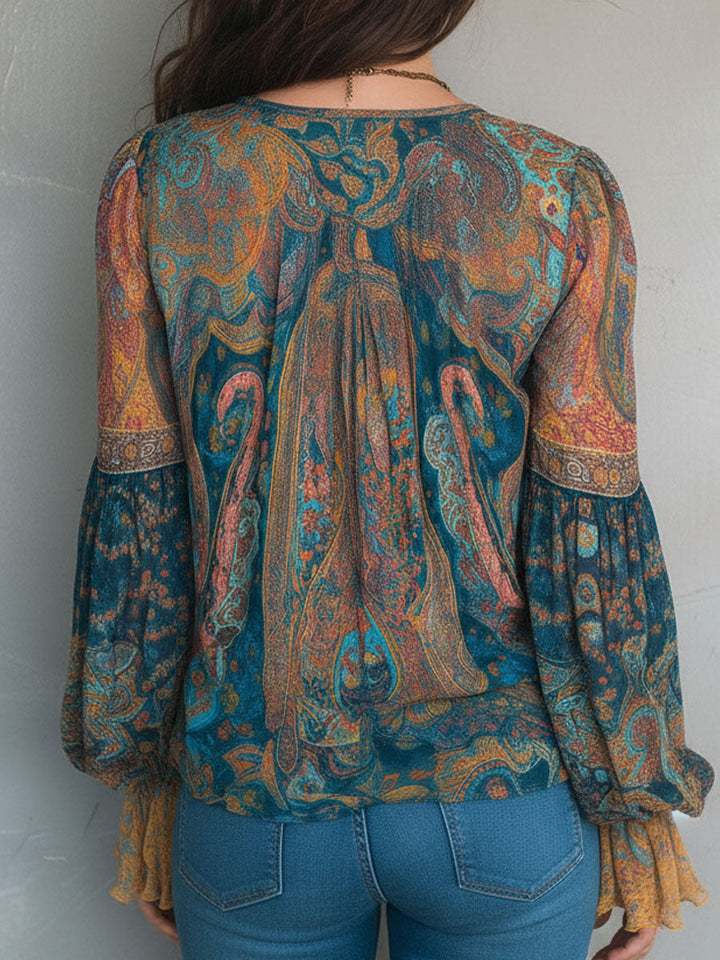 Eliana | Women's Ruffled Cuff Blouse, Casual