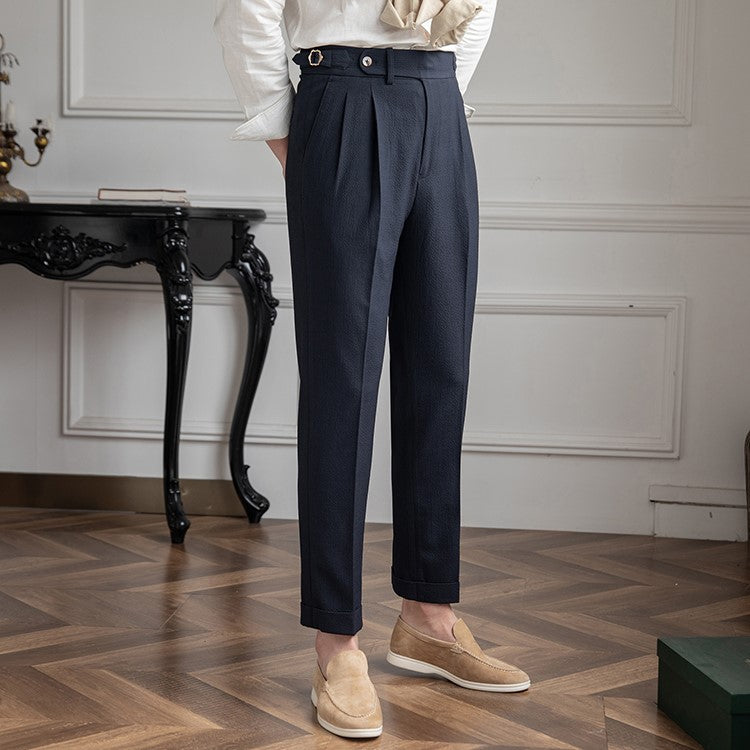 Men's Pleated Trousers - Relaxed Fit