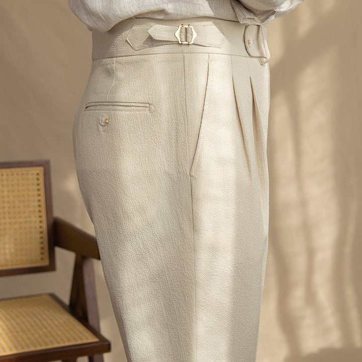 Men's Pleated Trousers - Relaxed Fit