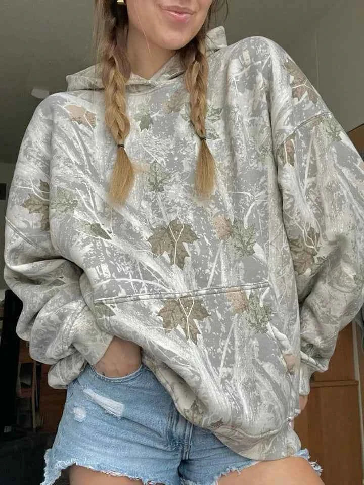 Women's Oversized Camouflage Hoodie for Everyday Wear