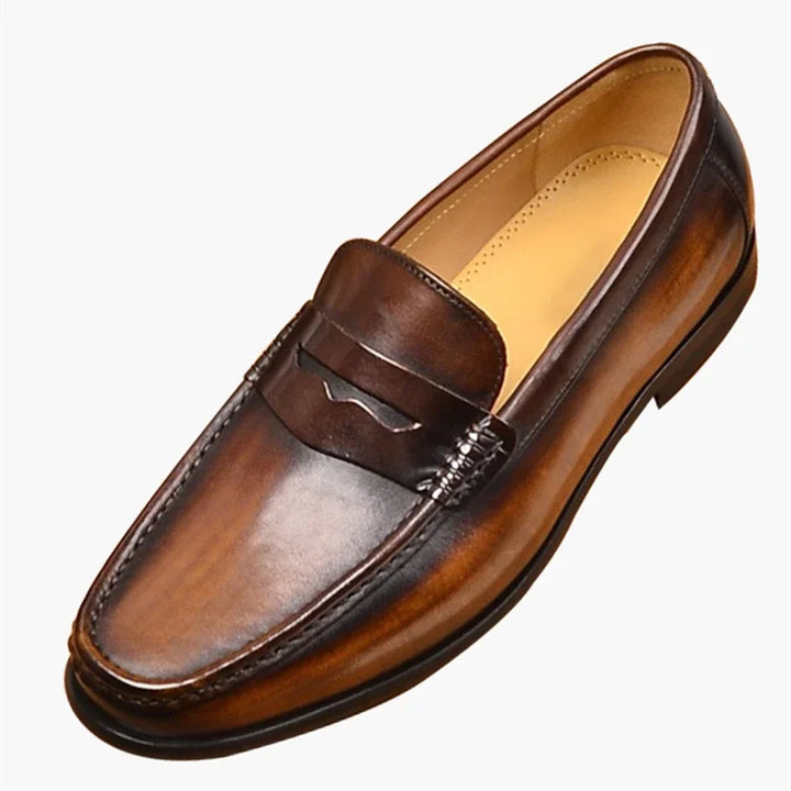 Women's Faux Leather Slip-On Loafers - Formal Occasion
