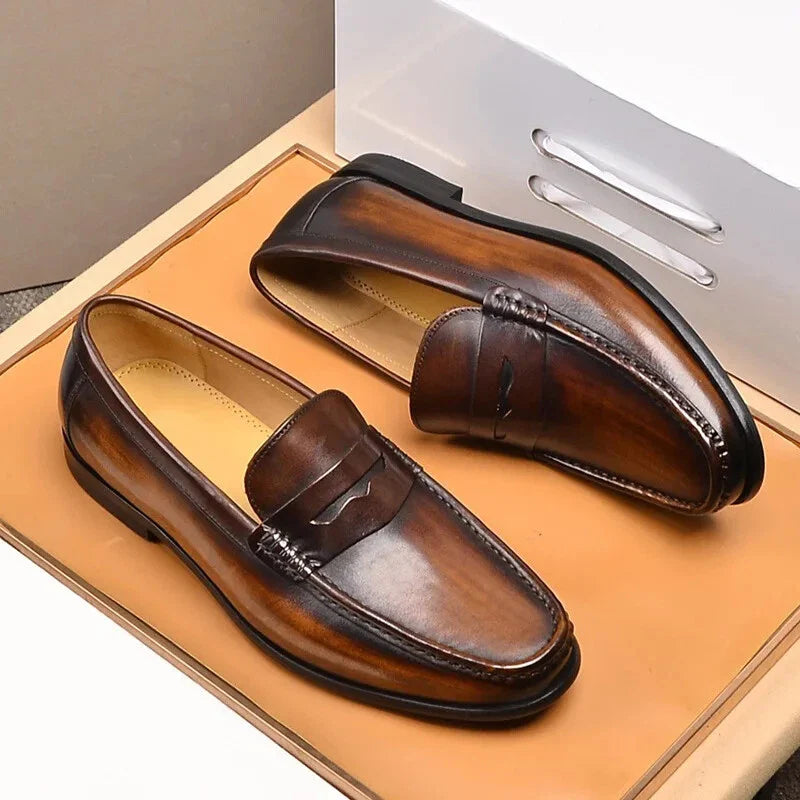 Women's Faux Leather Slip-On Loafers - Formal Occasion