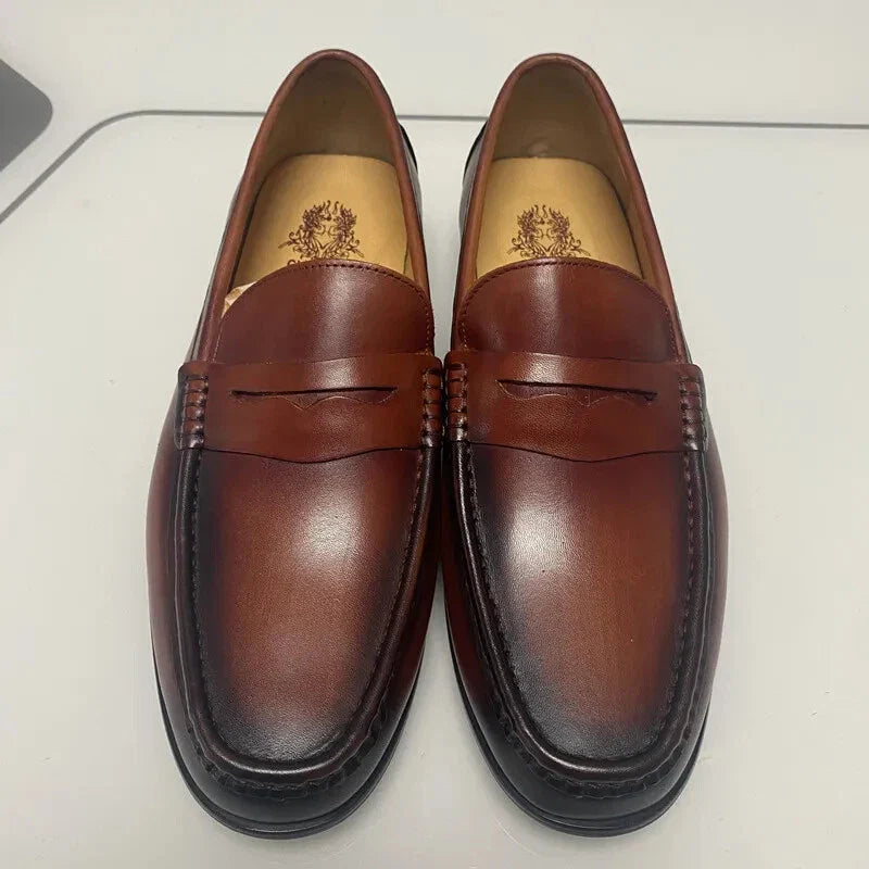 Women's Faux Leather Slip-On Loafers - Formal Occasion