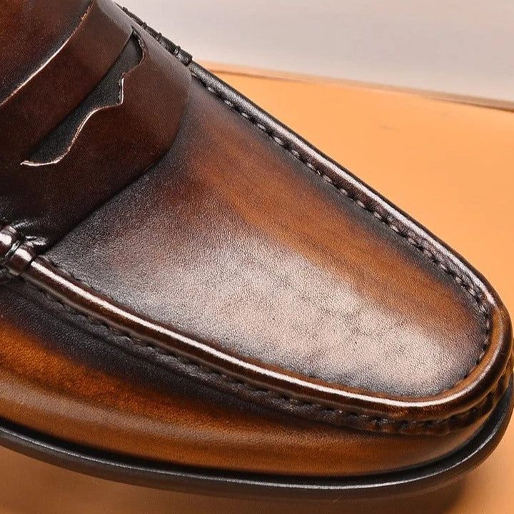 Women's Faux Leather Slip-On Loafers - Formal Occasion