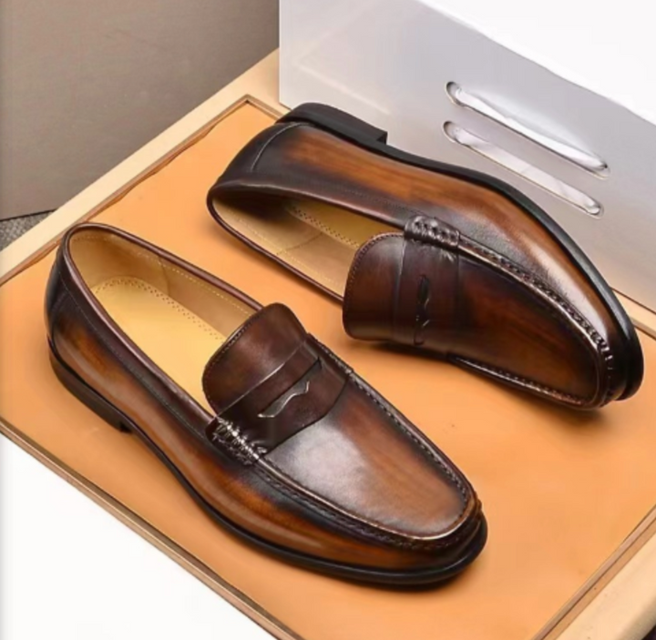 Women's Faux Leather Slip-On Loafers - Formal Occasion