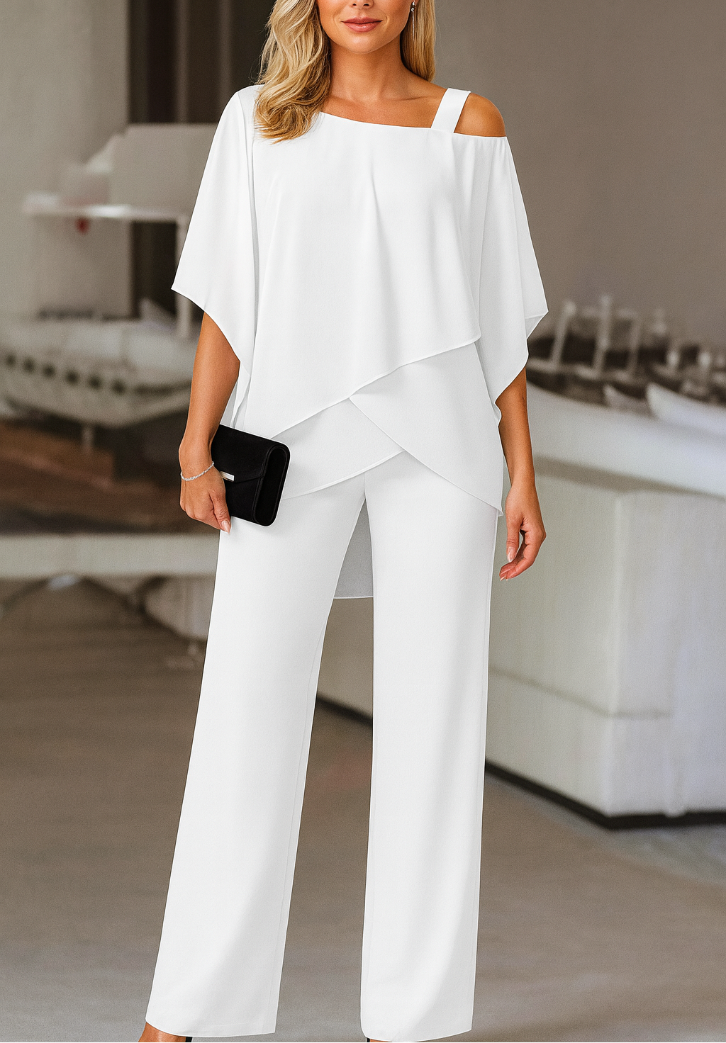 Elena| Women's Blouse Set, Evening