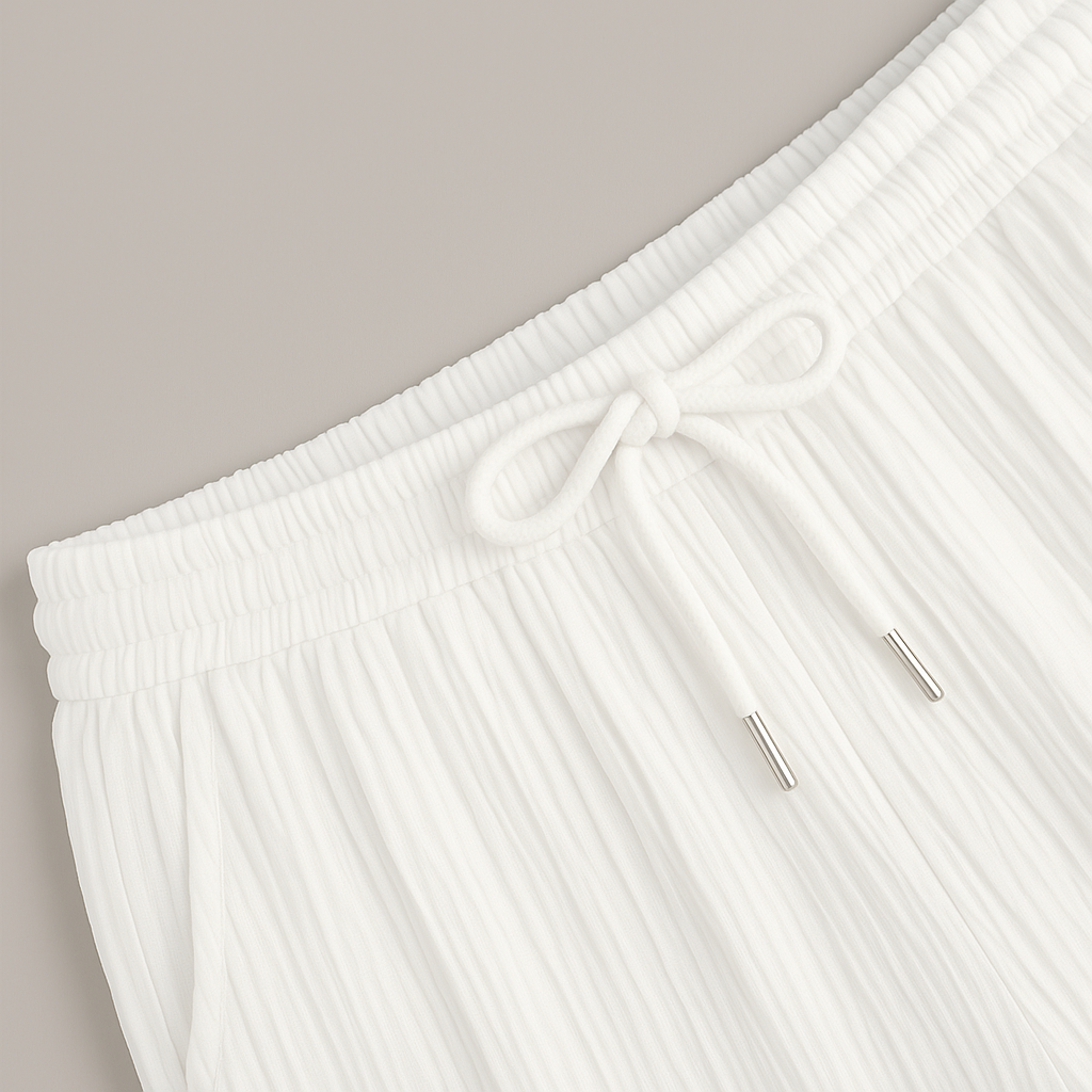 Women's Relaxed Linen Top and Pants Set - Casual