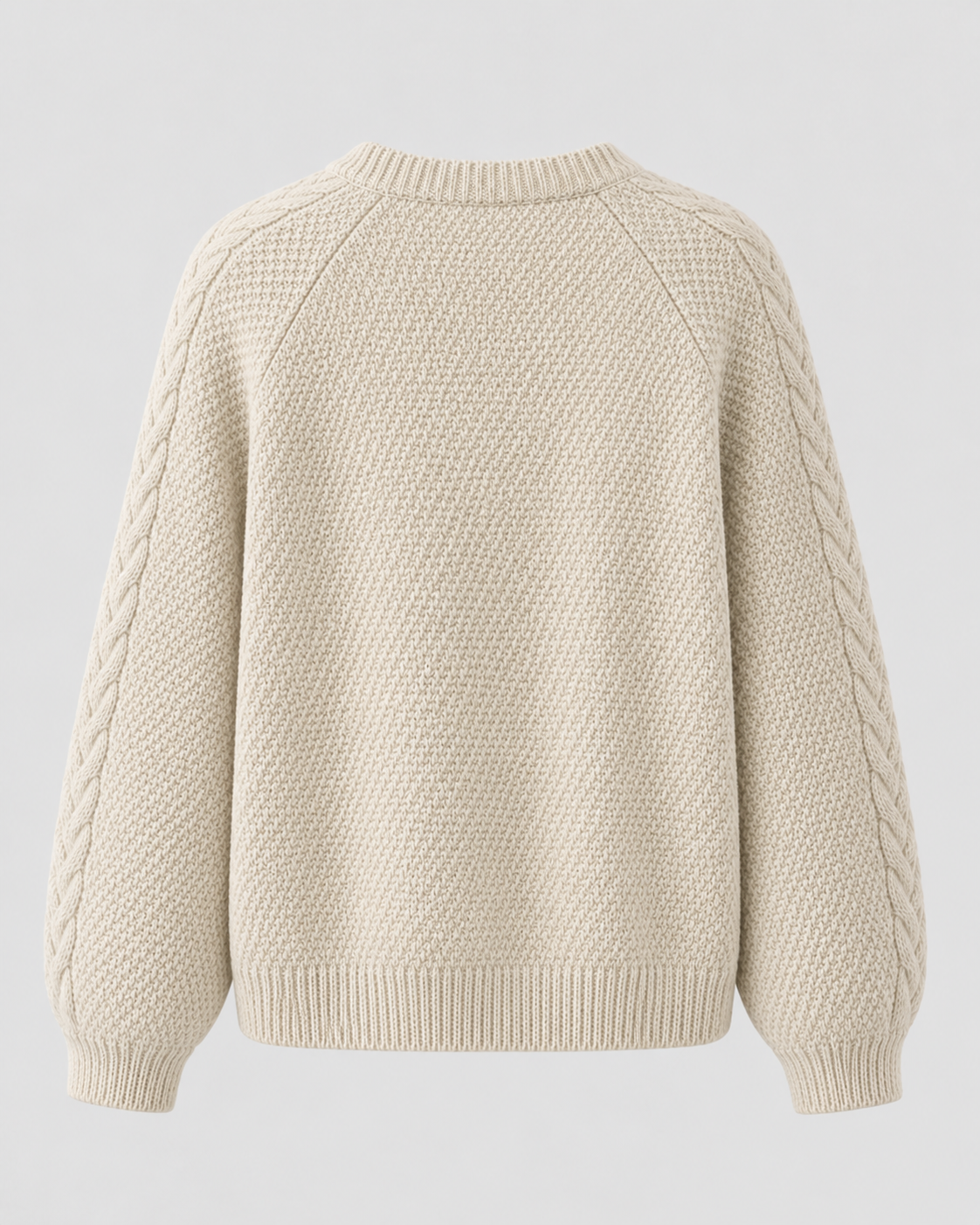 Women's Relaxed Fit Cable Knit Cardigan with Button Front