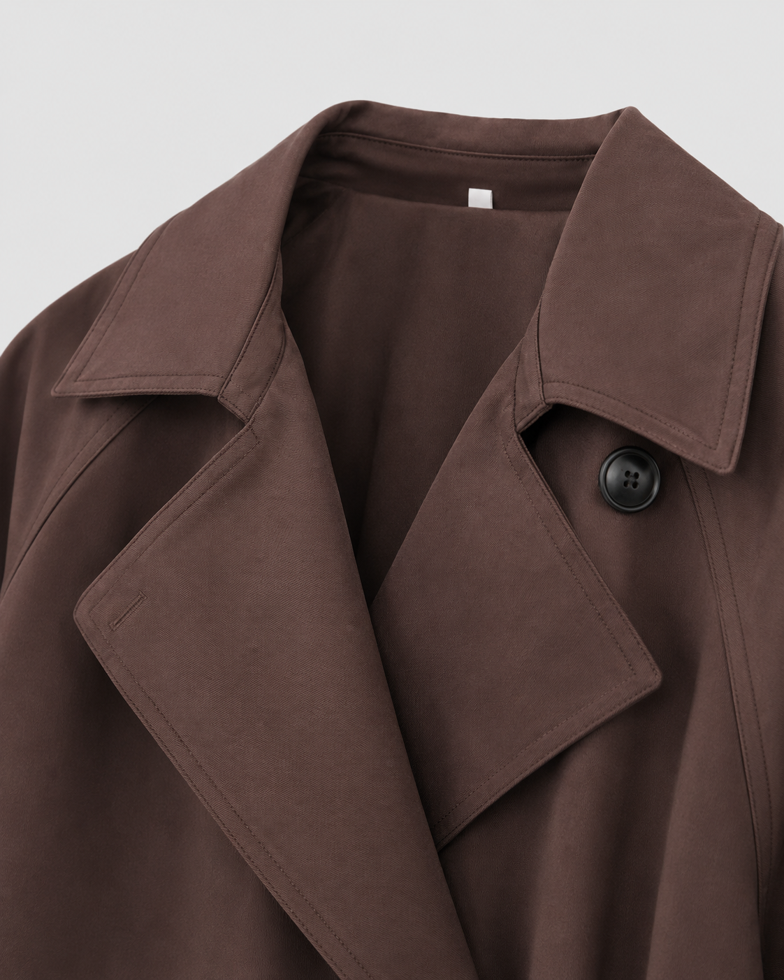 Women's Double-Breasted Cropped Trench Coat with Tie Waist