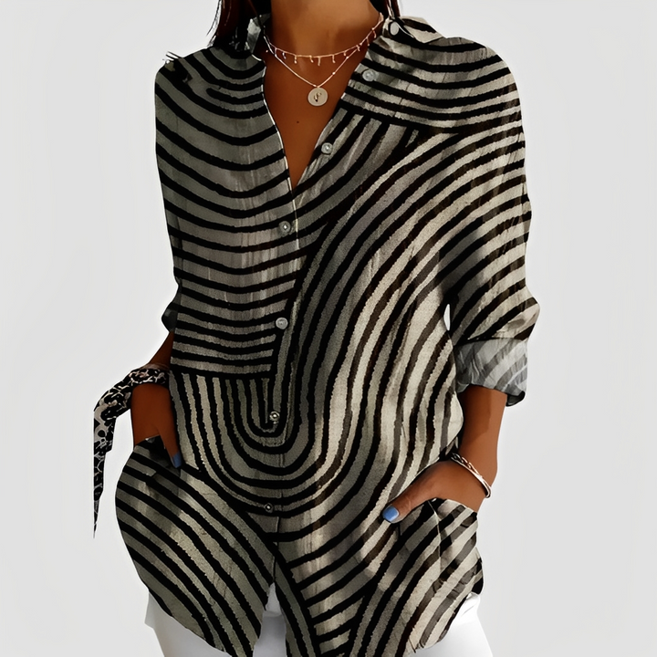 Almarie | Women's Lightweight Short Sleeve Blouse, Summer
