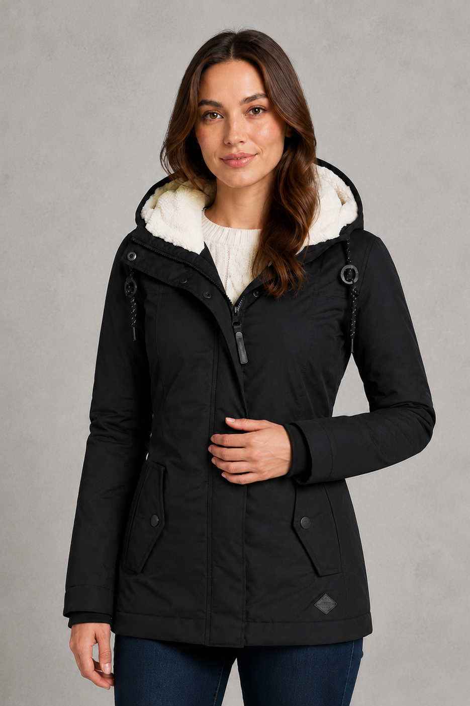 Women's Longline Waterproof Hooded Coat