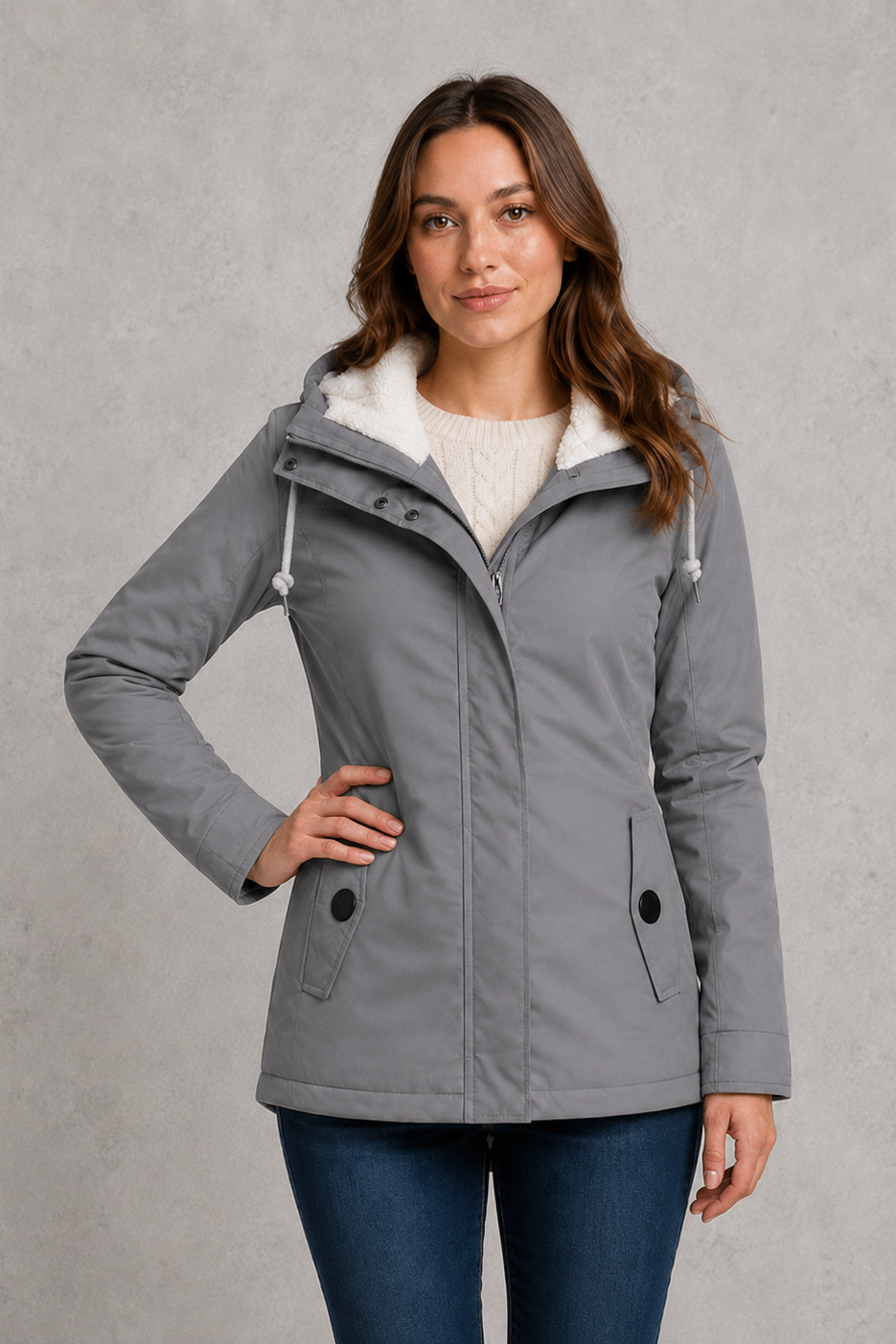 Women's Longline Waterproof Hooded Coat