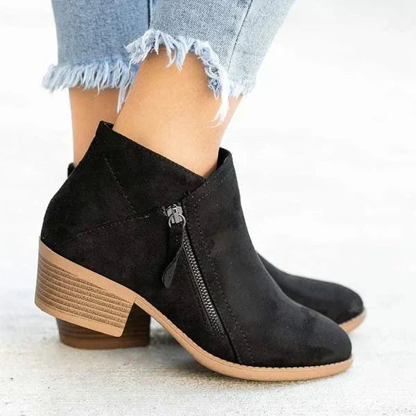 Women's Side-Zip Ankle Boots - Timeless Design