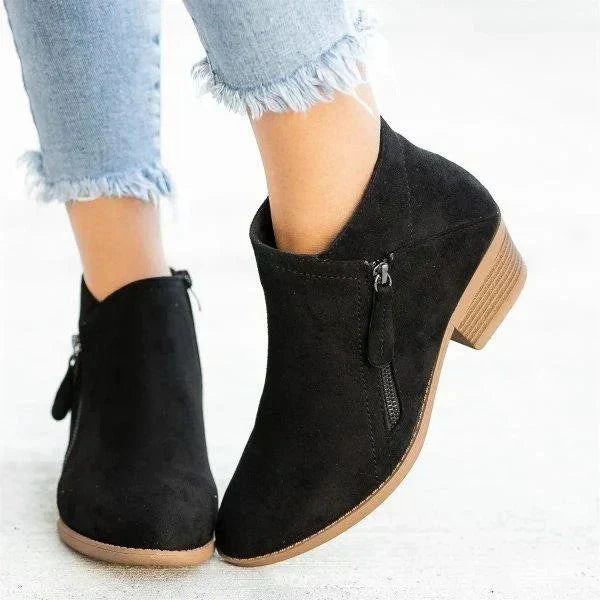 Women's Side-Zip Ankle Boots - Timeless Design