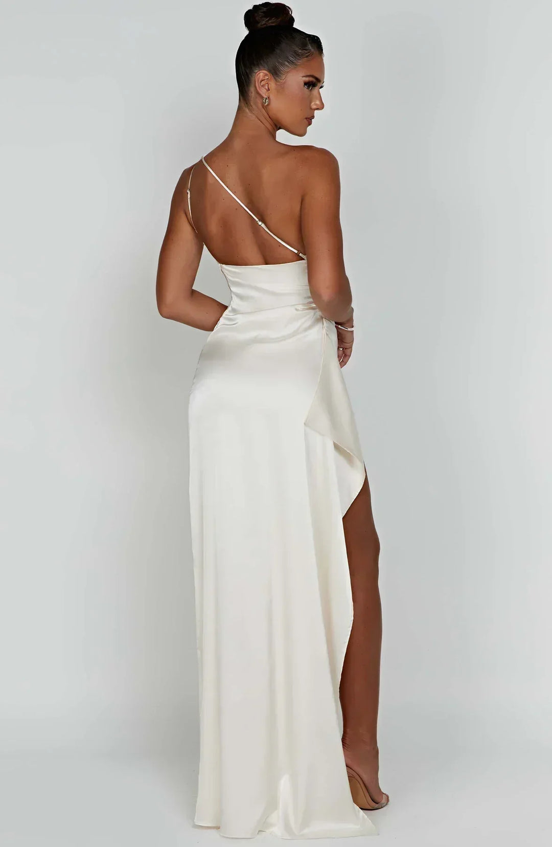 Women's Asymmetric Chiffon Maxi Dress - Evening Occasion