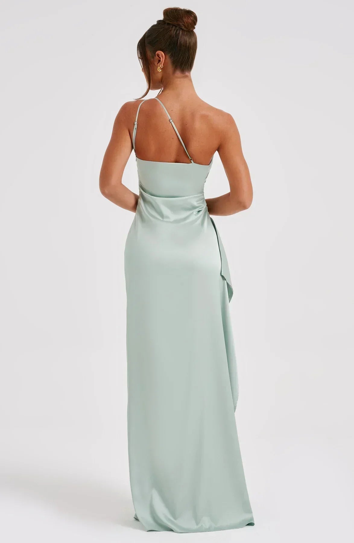 Women's Asymmetric Chiffon Maxi Dress - Evening Occasion