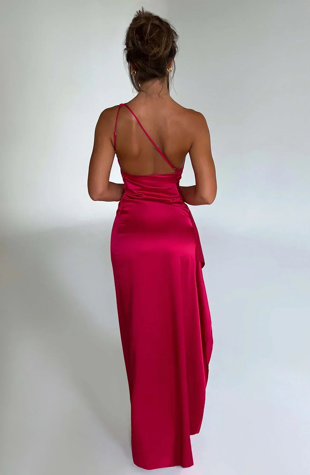 Women's Asymmetric Chiffon Maxi Dress - Evening Occasion
