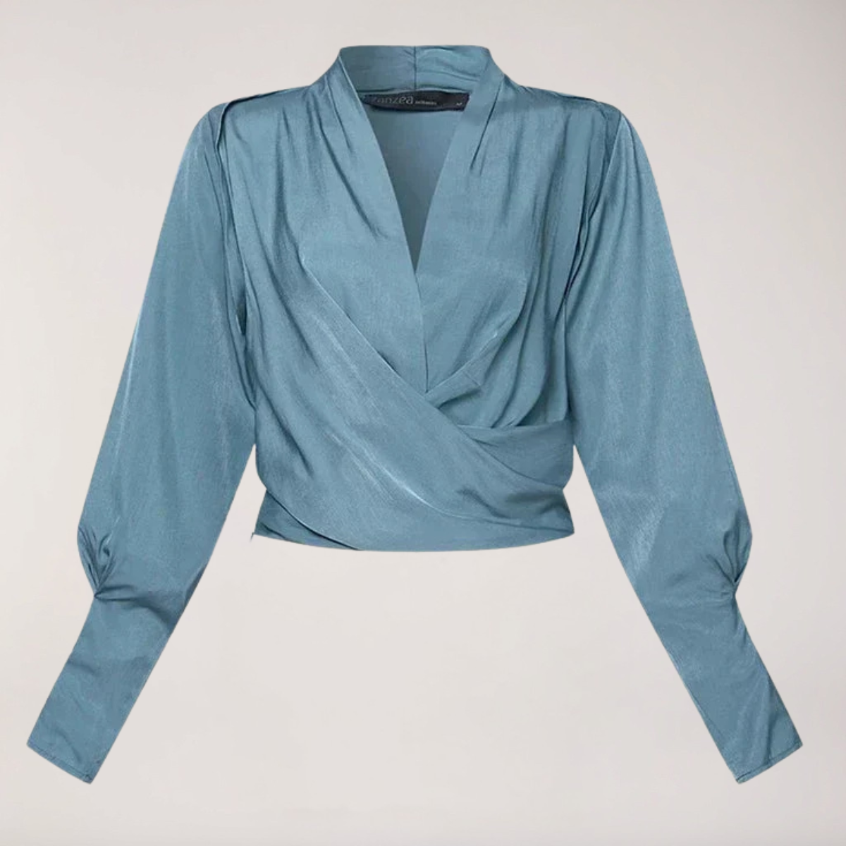 Women's V-neck Puff Sleeve Top - Casual Summer