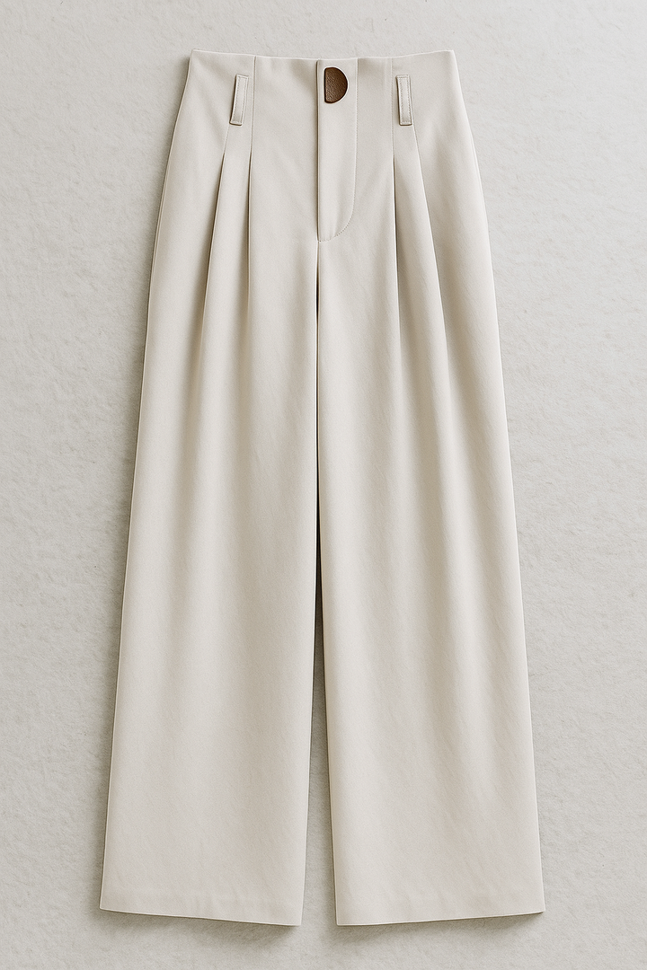 Women's Pleated Wide-Leg Pants - Elegant Smart Styling