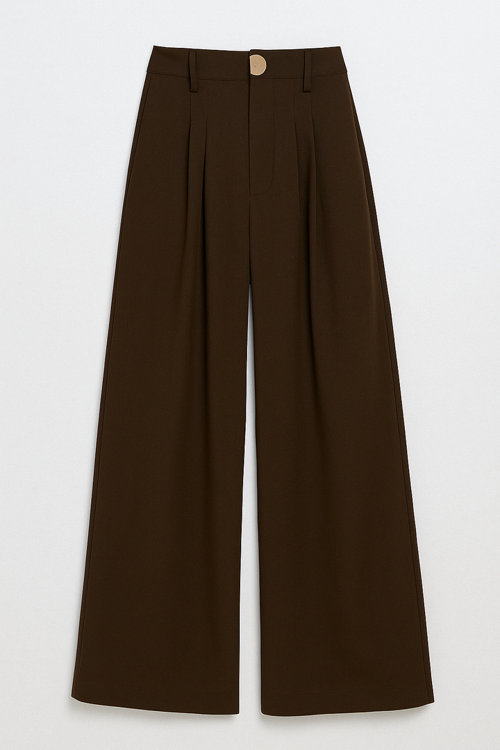 Women's Pleated Wide-Leg Pants - Elegant Smart Styling