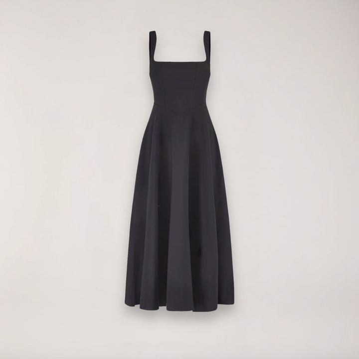 Women's Midi Dress - Cinched Waist - Flattering Fit