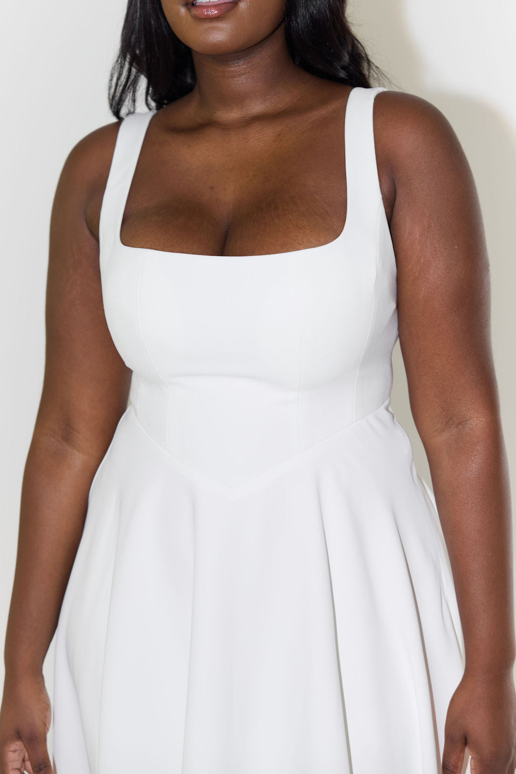 Women's Midi Dress - Cinched Waist - Flattering Fit