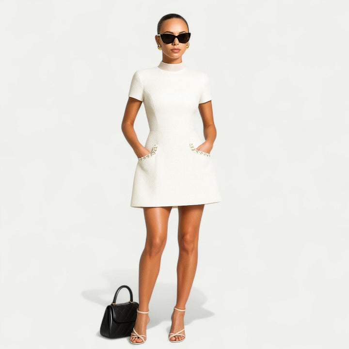 Women's Mini Dress with Pocket Detailing - Casual Summer