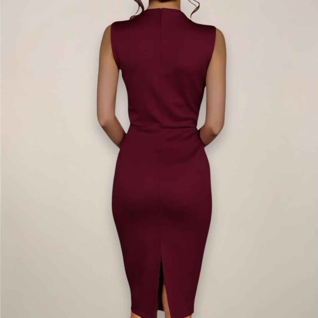 Women's Wrap Midi Dress - Lightweight for Work and Events