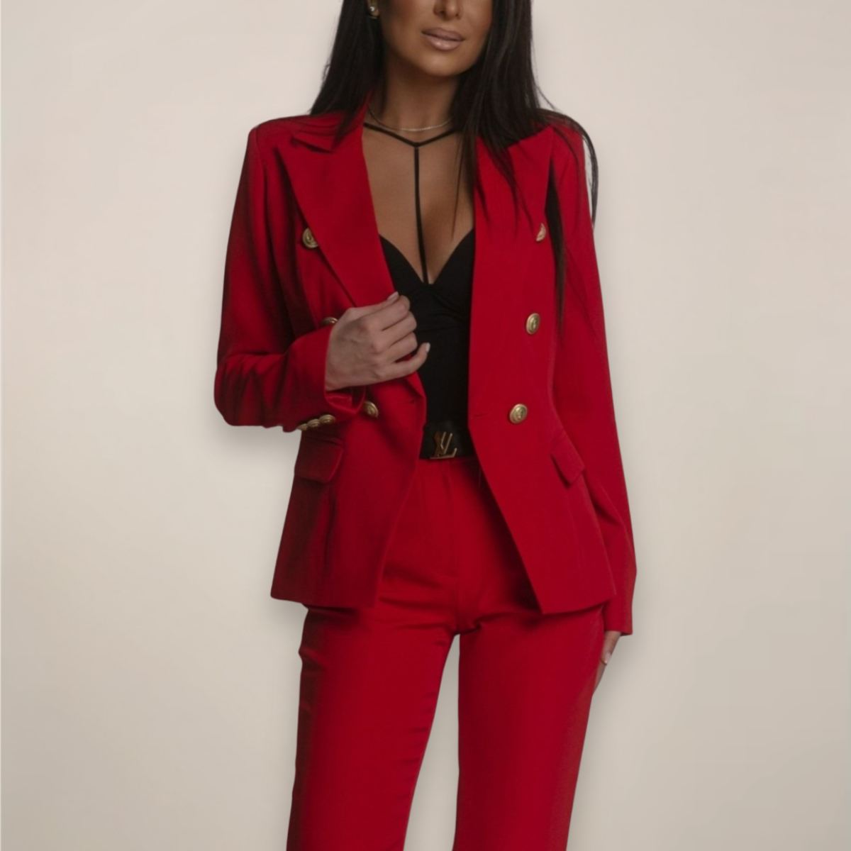 Women's Blazer and Pants Set - Relaxed Fit