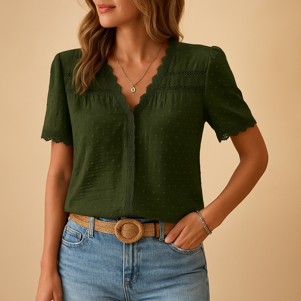 Women's Lace Blouse - Elegant Fit for Work