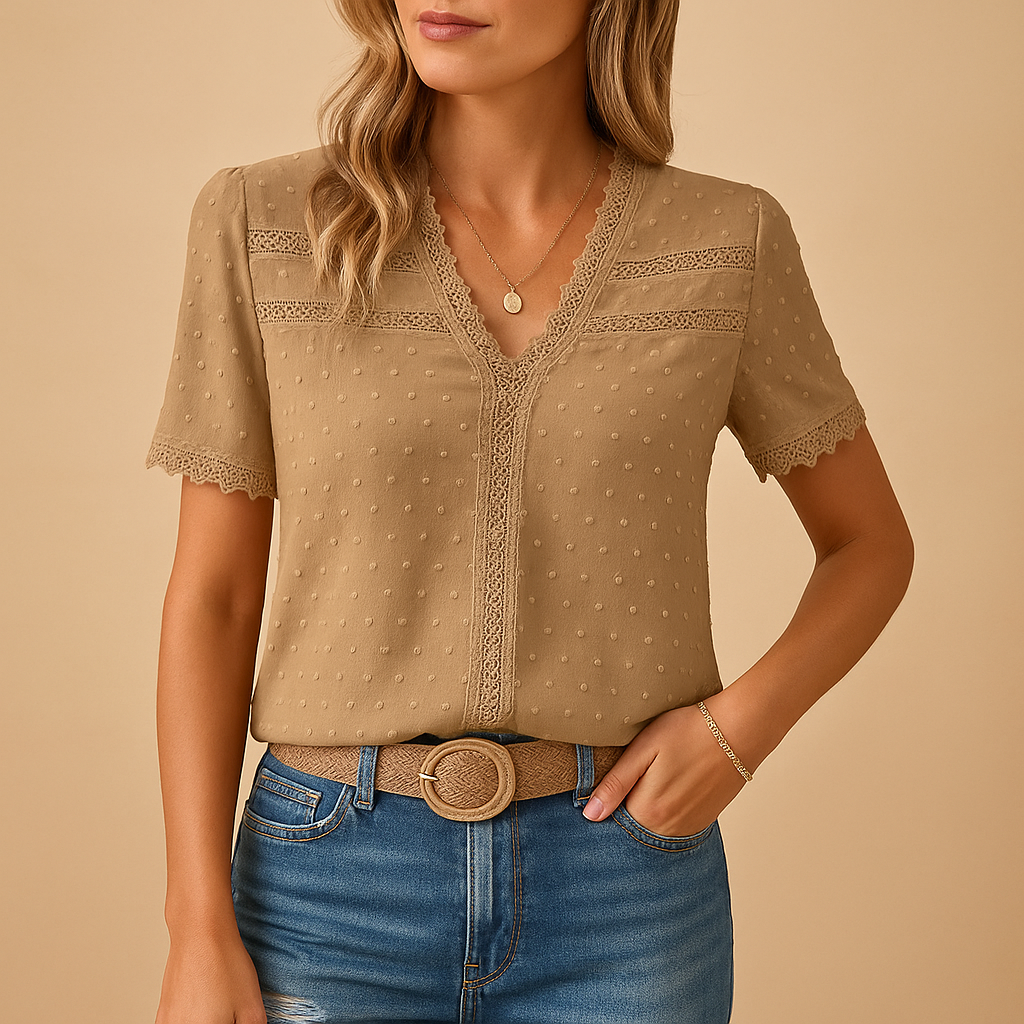 Women's Lace Blouse - Elegant Fit for Work