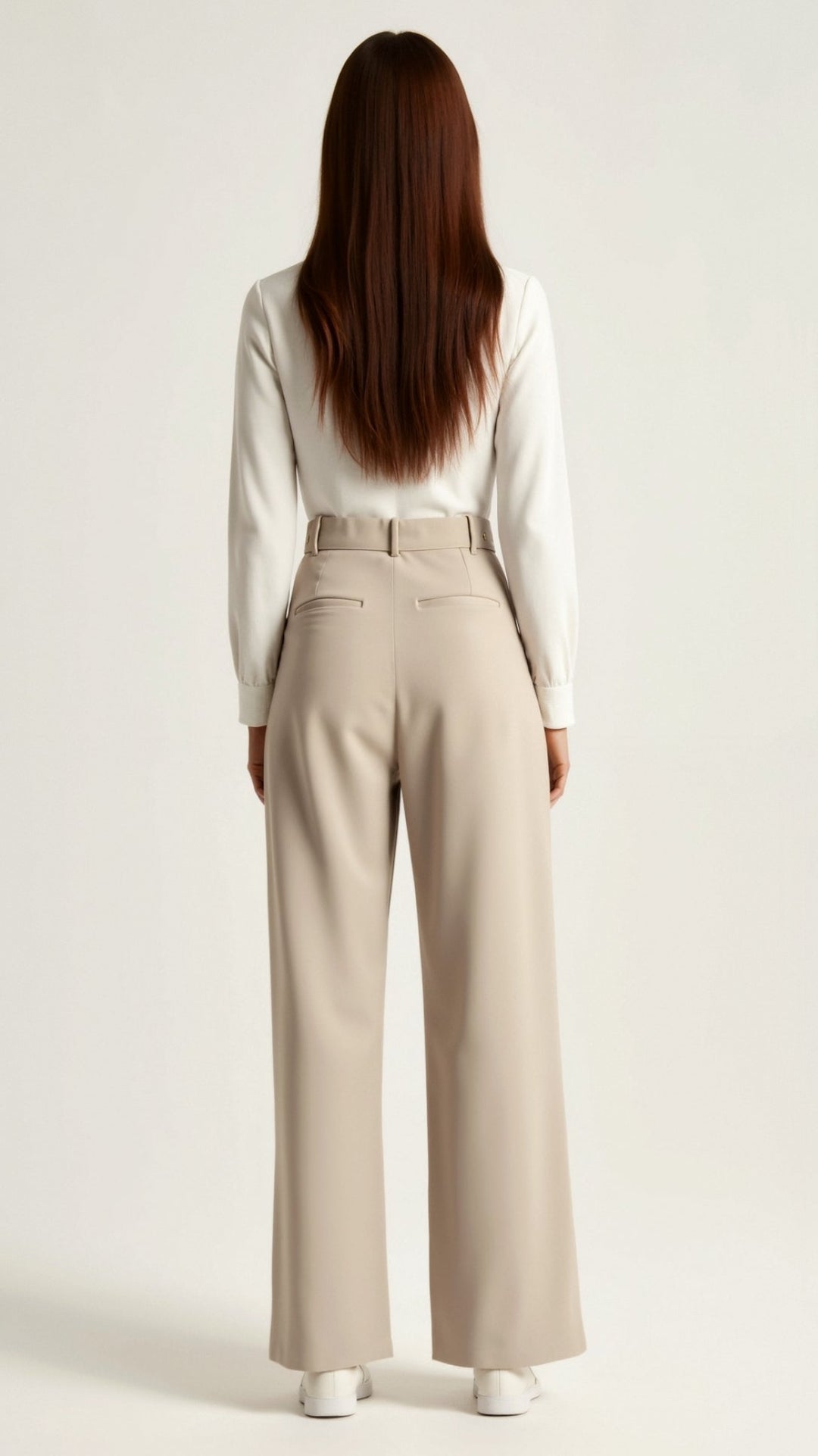 Women's Pleated High Waisted Pants - Relaxed Fit