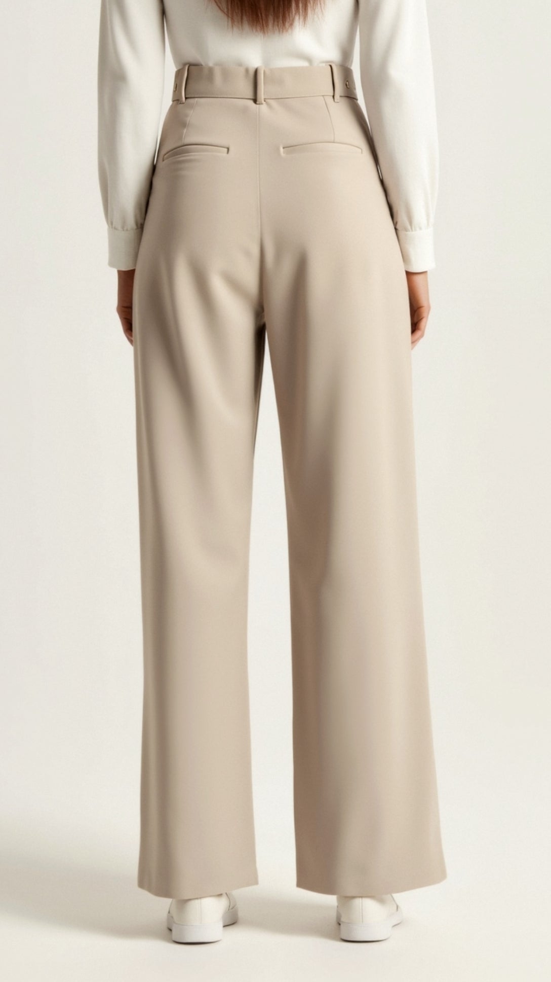 Women's Pleated High Waisted Pants - Relaxed Fit
